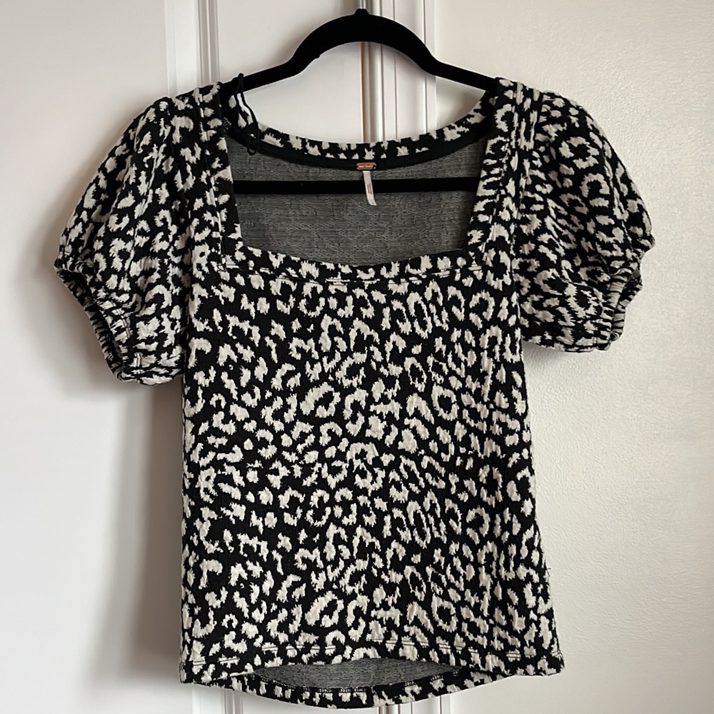 Cheetah print free people top